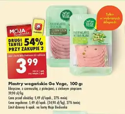 Biedronka Plastry wegańskie z zielonym pieprzem Govege oferta