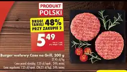 Biedronka Burger wołowy Czas na grill oferta