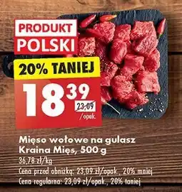 Biedronka Mięso wołowe na gulasz Kraina mięs oferta