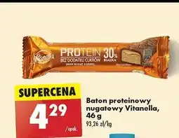 Biedronka Baton protein nugat-karmel Vitanella oferta