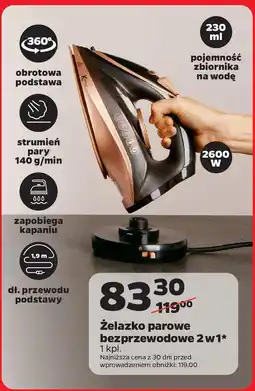 Żelazko parowe bezprzewodowe 2w1 2600 W