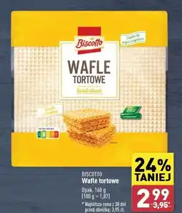 ALDI Wafle tortowe kwadratowe Biscotto oferta