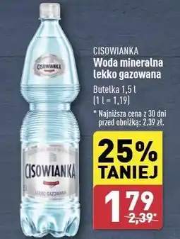 ALDI Woda lekko gazowana Cisowianka oferta