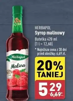 ALDI Syrop malina Herbapol oferta