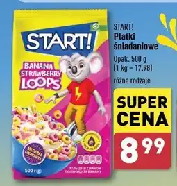 ALDI Płatki śniadaniowe kółeczka banan- truskawka Start! oferta