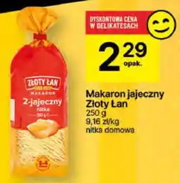 Delikatesy Centrum Makaron jajeczny Złoty Łan oferta