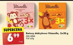 Biedronka Baton daktyl-truskawka-banan Vitanella oferta