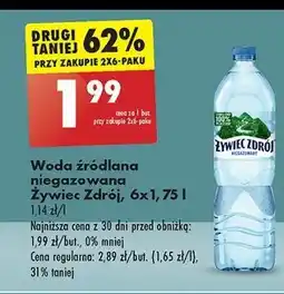 Biedronka Woda niegazowana Żywiec Zdrój oferta
