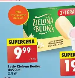 Biedronka Lody waniliowe ze śmietanką Zielona Budka oferta