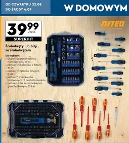 Zestaw bitów ze śrubokrętem grzechotkowym Niteo Tools