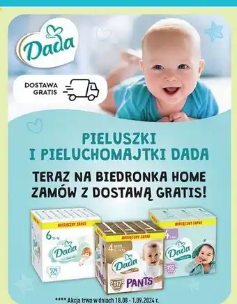 Biedronka Pieluchy 4 Dada Extra Soft oferta