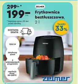 Biedronka Frytkownica beztłuszczowa 1200w Zelmer oferta