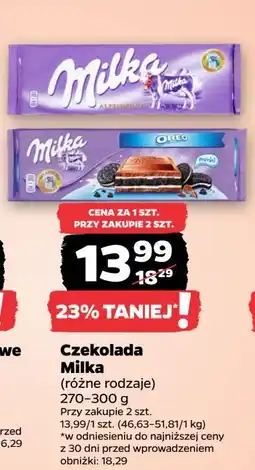 Netto Czekolada mleczna Milka Alpenmilch oferta