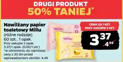 Netto Papier toaletowy nawilżany malina Millu oferta