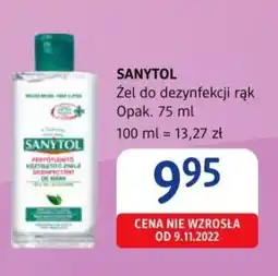 SANYTOL Żel do dezynfekcji rąk 75 ml