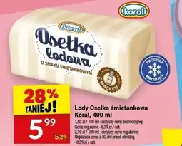 Twój Market Lody Osełka śmietankowa Koral, 400 ml oferta