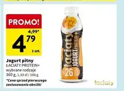 Intermarche Łaciaty Protein+ Jogurt pitny mango 360 g oferta