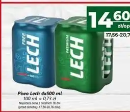 Społem Lech Premium Piwo jasne 2 l (4 x 0,5 l) oferta