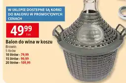 E.Leclerc Balon do wina w koszu plastikowym 20 l Browin oferta
