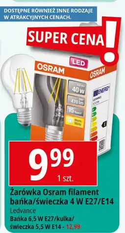 E.Leclerc Żarówka led filament świeczka 4w e14 Osram oferta