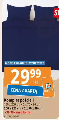 E.Leclerc Komplet pościeli bawełna 200 x 220 cm + 2 70 80 oferta