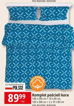 E.Leclerc Komplet pościeli z kory 160 x 200 + 2 70 80 cm oferta