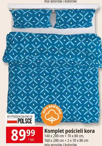 E.Leclerc Komplet pościeli z kory 160 x 200 + 2 70 80 cm oferta