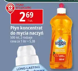 E.Leclerc Płyn do mycia naczyń koncentrat o zapachu grejpfruta Wiodąca Marka Visior oferta