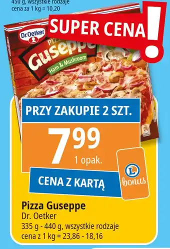 E.Leclerc Pizza z szynką i pieczarkami Dr. Oetker Guseppe oferta