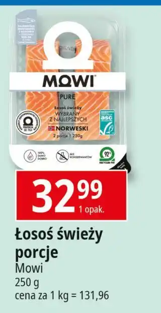 E.Leclerc Łosoś ze skórą Mowi Pure oferta