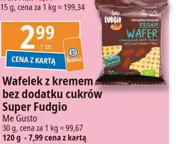 E.Leclerc Wafelki wegańskie słodzone daktylami z kremem kakaowo-orzechowym Super Fudgio oferta