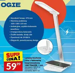 Lampka biurkowa Luna z ładowarką bezprzewodową 10W TRACER