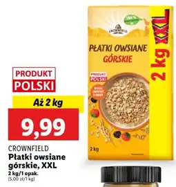 Lidl CROWNFIELD Płatki owsiane górskie 2kg oferta