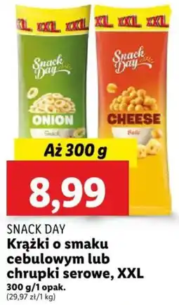 Lidl SNACK DAY Krążki o smaku cebulowym lub chrupki serowe 300g oferta