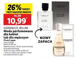 Lidl SUDDENLY/G. BELLINI Woda perfumowana dla kobiet lub dla mężczyzn 75ml oferta