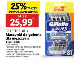 Lidl GILLETTE BLUE 3 Maszynki do golenia dla mężczyzn 8szt. oferta