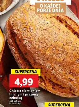 Lidl Chleb z siemieniem Inianym i prażoną cebulką 450g oferta