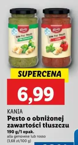Lidl KANIA Pesto o obniżonej zawartości tłuszczu 190 g oferta