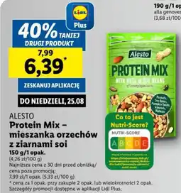Lidl ALESTO Protein Mix - mieszanka orzechów z ziarnami soi 150g oferta