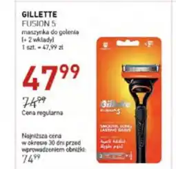 Jawa Drogerie GILLETTE FUSION 5 maszynka do golenia +2 wkłady oferta