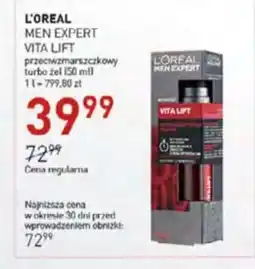 Jawa Drogerie L'OREAL MEN EXPERT VITA LIFT przeciwzmarszczkowy turbo żel 150 ml oferta