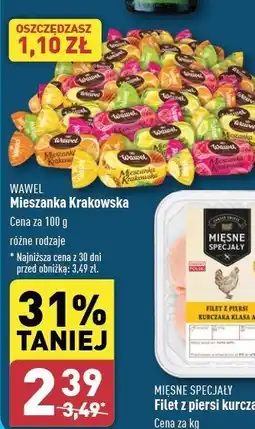 ALDI Galaretki w czekoladzie Wawel mieszanka krakowska oferta