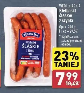 ALDI Kiełbaski śląskie z szynki Wędliniarnia oferta