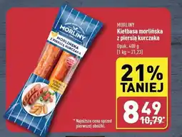 ALDI Kiełbasa morlińska z piersi kurczaka Morliny oferta