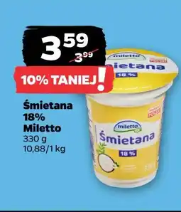 Netto Śmietana 18% Miletto oferta