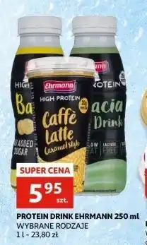 Auchan Shot mleczny proteinowy banana Ehrmann High Protein oferta