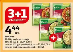 Auchan Spaghetti 4 sery z brokułami Knorr fix oferta