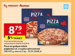 Auchan Pizza z szynką i pieczarkami Auchan oferta