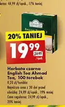 Biedronka Herbata ekspresowa z zawieszką Ahmad Tea London English No. 1 oferta