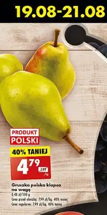 Biedronka Gruszka klapsa oferta